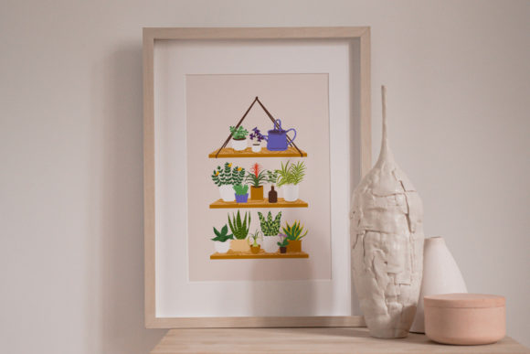 Bring Nature Indoors with Cozy Home Illustration Decorative Plant