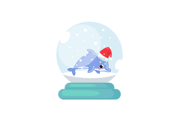 Christmas Decorative Snowglobe Animal: A Festive Design Asset