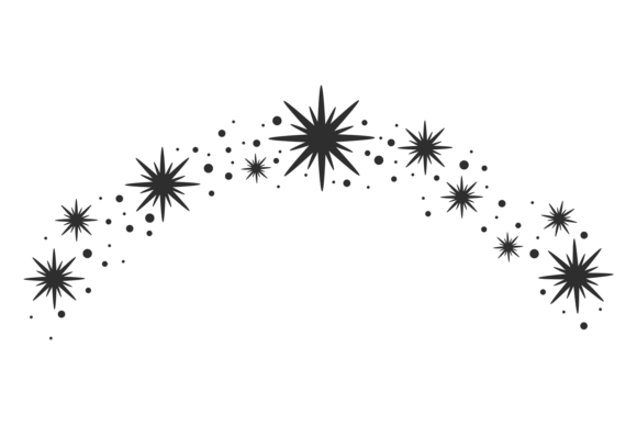 Decorative Stardust Curve: Shiny Star Bl for Creative Impact