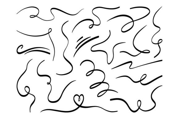 Decorative Swirl Doodle Line Set Pack: Elevate Your Designs