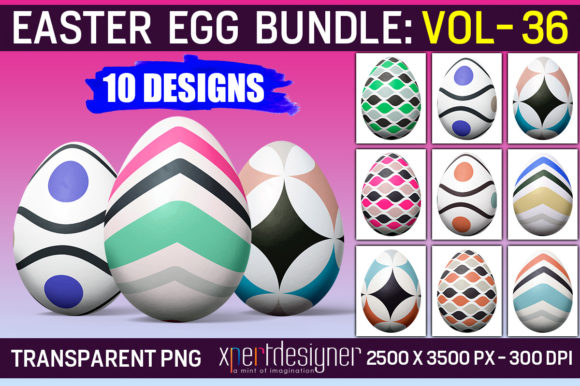 Easter Egg Bundle Decorative: Vol - 36 for Creative Projects
