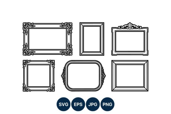 Elevate Your Designs with Ornate Black Frames