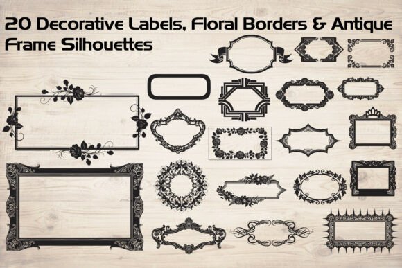 Elevate Your Projects: Decorative Labels and Floral Borders