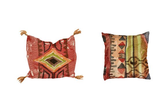 Elevate Your Projects with Watercolor Arabic Decorative Pillows